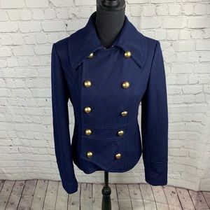 Guess military style pea coat double breasted